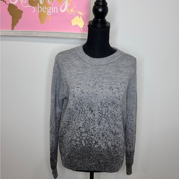 H&M Ombré Silver Sparkle Crew Neck Women’s Sweater (S) - Picture 2 of 7